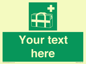 Custom sign safe condition Medical grab bag